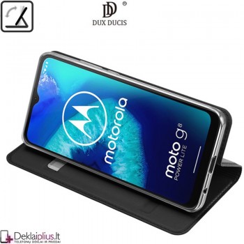 Dux Ducis dirbtinės odos atverčiamas dėklas - juodas (Motorola Moto G8 Power Lite) Dux Ducis dirbtinės odos atverčiamas dėklas - juodas (Motorola Moto G8 Power Lite)